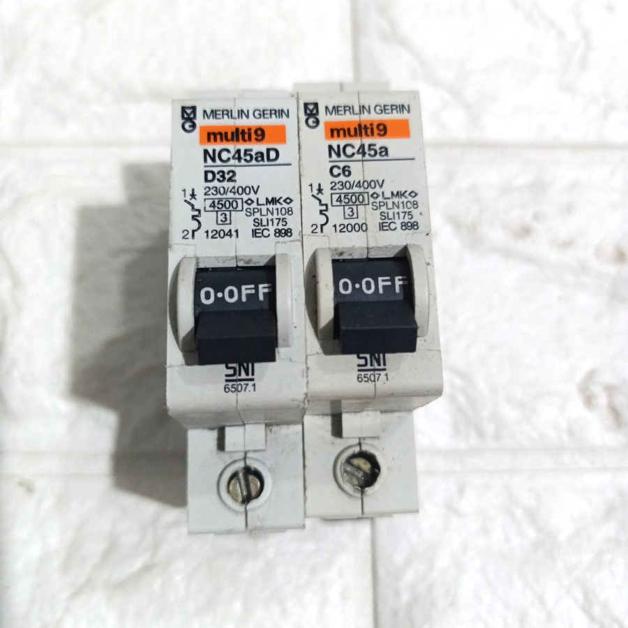 mcb merlin gerin 32A 6A c6 c32 mcb original 2nd normal