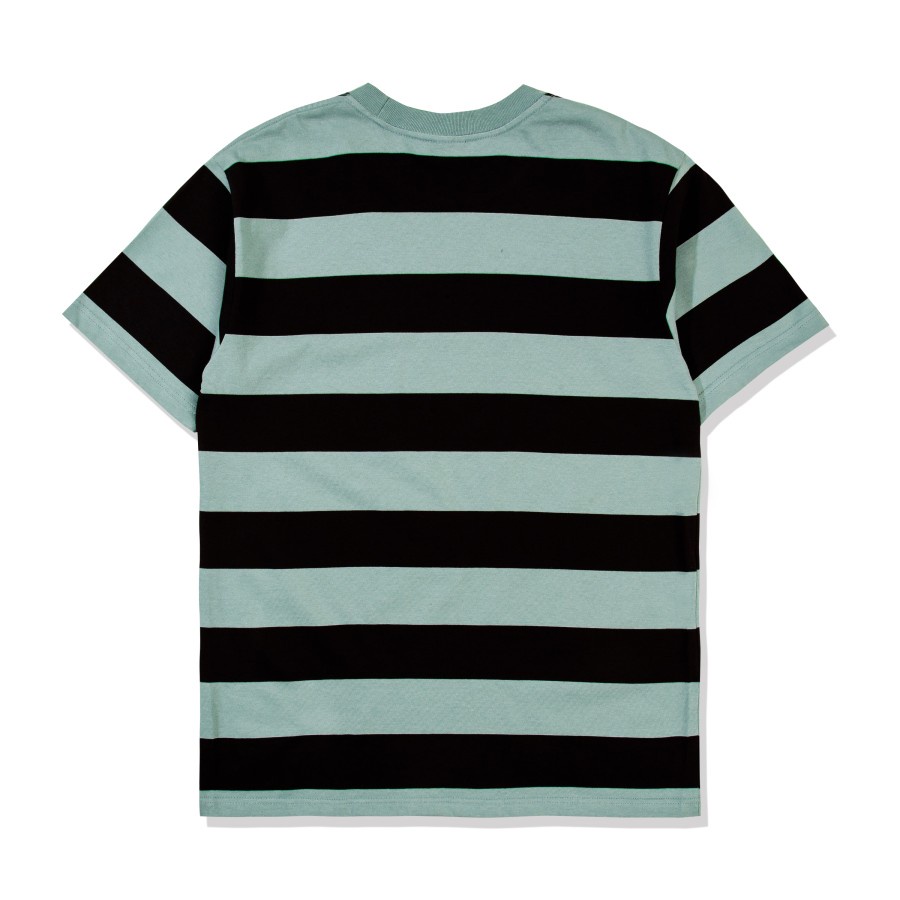 Kaos Striped 16s Real Heavy Goods Smokey Black - Smokey Hitam