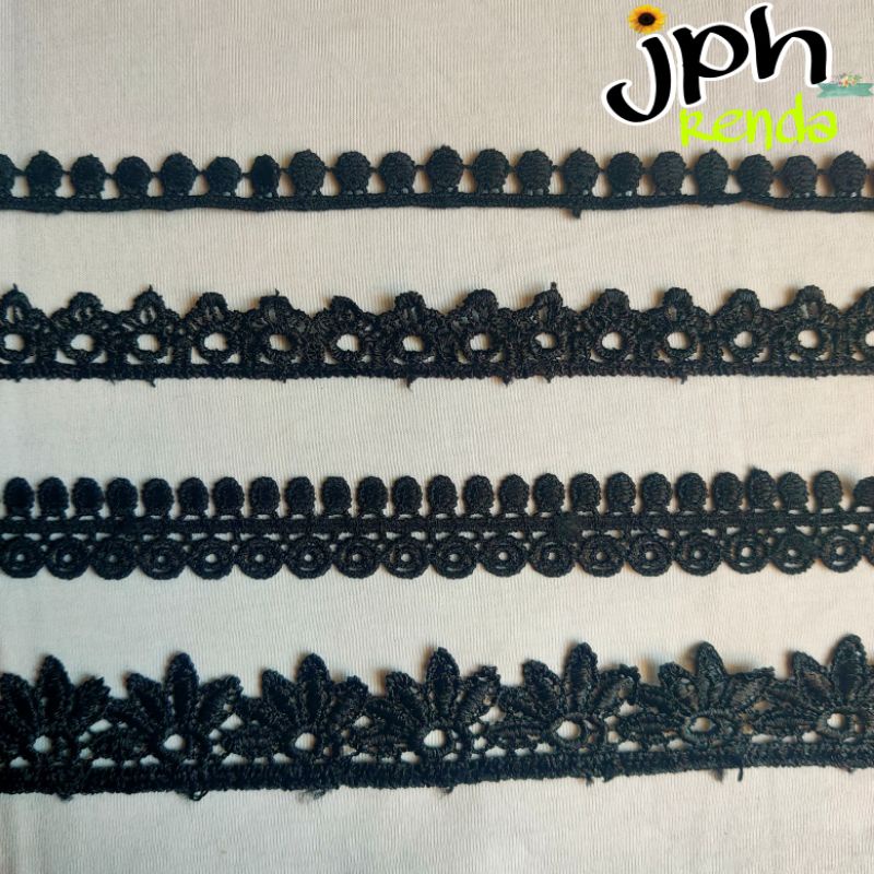 Renda Giper, renda gyper, renda bordir lebar 3cm ( per roll 15 yard)