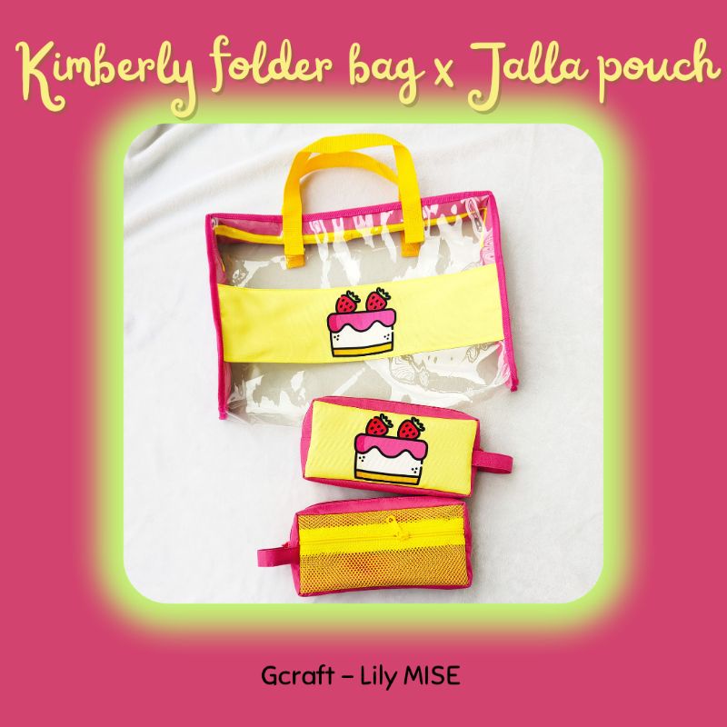 

kimberly folder + poppo pencil case - set - hadiah - tas folder - tempat pensil