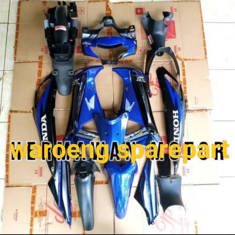 FULL BODY SUPRA X 125 LAMA BIRU HITAM BIRU PUTIH