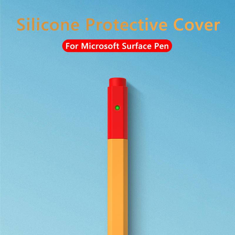 Silikon Pelindung Pensil Case Untuk Microsoft Surface Pencil Stylus Cover Non-slip Dust Proof Cover Tablet Touch Pen Kulit Lengan