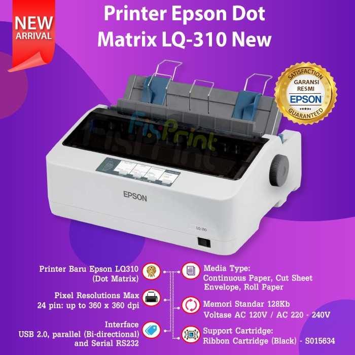 Printer Epson Dot Matrix LQ310 LQ-310 New BERGARANSI RESMI 2 tahun