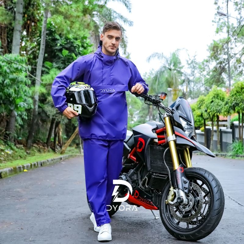 Raincoat DYORA Aussie Series Purple/ Jas Hujan Pria Wanita Original Mantel Hujan Cowok Cewek