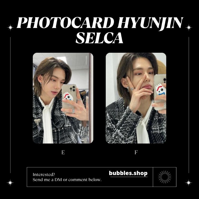 PHOTOCARD UNOFFICIAL HYUNJIN STRAYKIDS SELCA