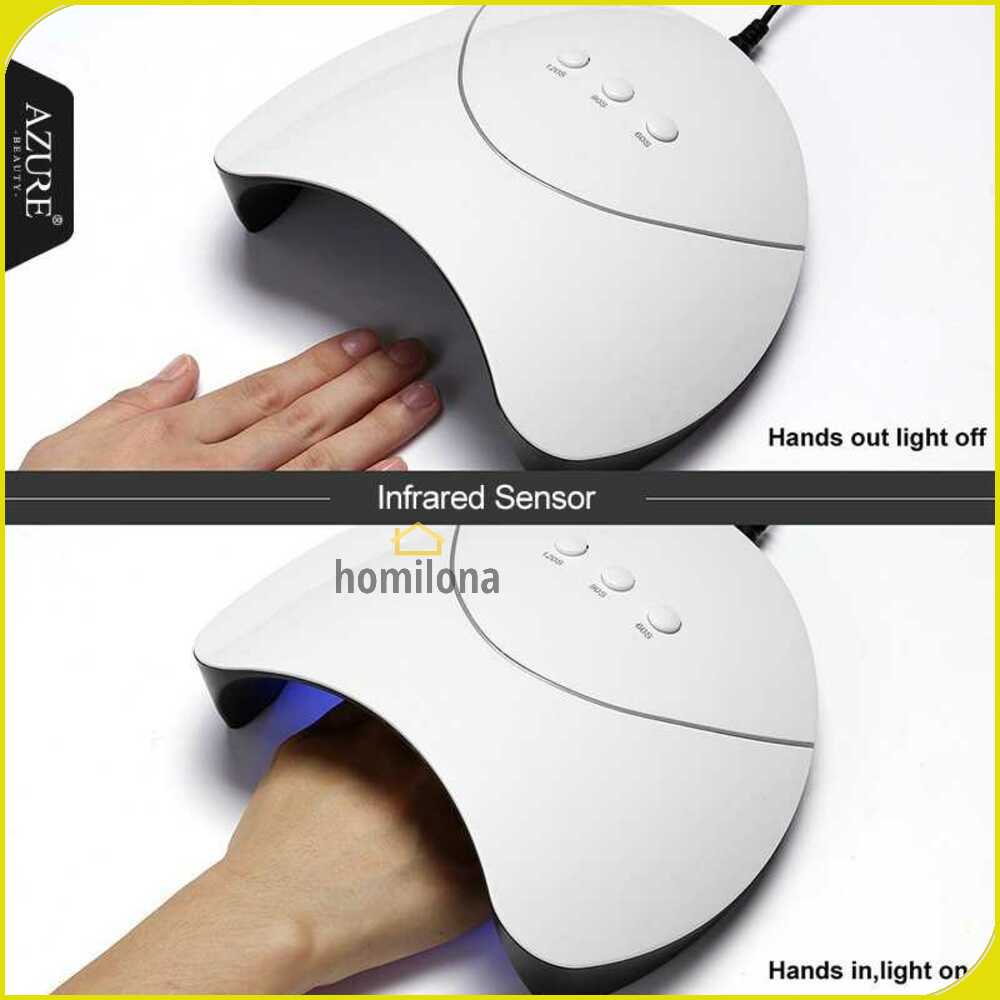 Biutte.co Pengering Kutek Kuku Smart Portable UV LED Nail Dryer 36W Z3 White