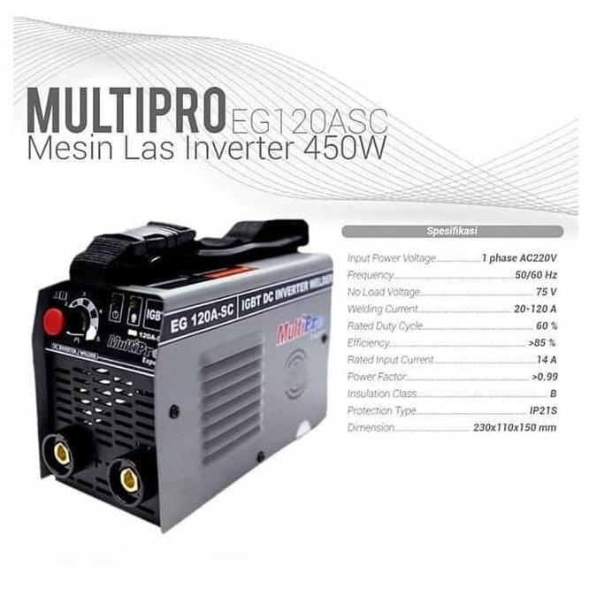 MESIN TRAVO LAS INVERTER MULTIPRO EG 120 ASC 450 WATT