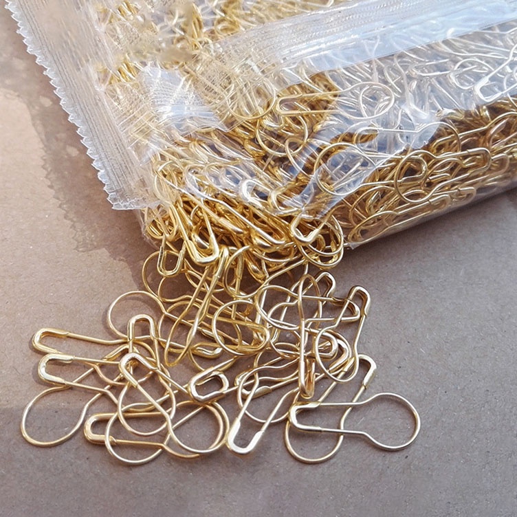 [Harga Grosir] 100 Pcs Mini Warna Campur Calabash Pin Tak Terlihat Pakaian Tag Pin Pengikat Berbentuk Pir Aksesoris Kerajinan Bohlam Kecil DIY Klip Labu Penanda Pemegang