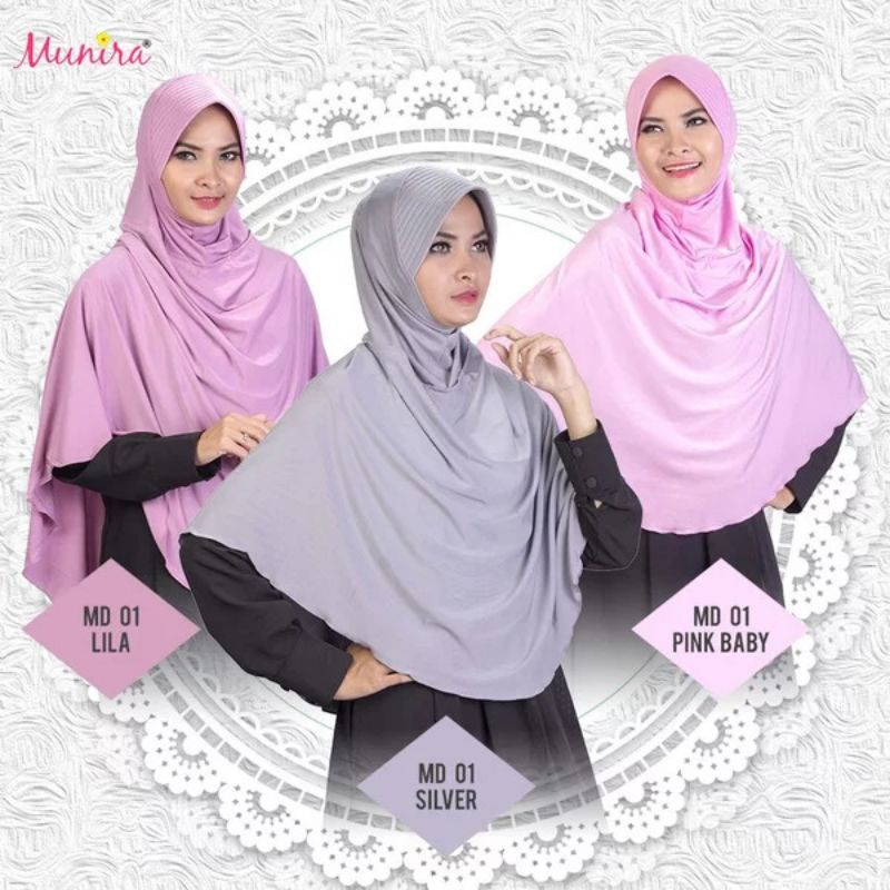Bergo Munira MD01 Jersey Premium Jilbab Daily