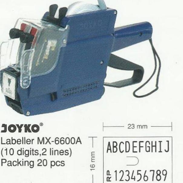 

[KODE 0CI7R] JOYKO MX-6600A (huruf-angka) - Label Harga 2 Line #Best Product & High Quality #ORIGINAL