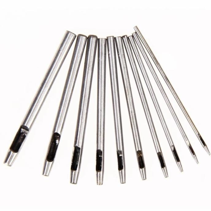 

10pcs size Kecil Plong Pembolong Bulat Punch Hole - pembolong Leather