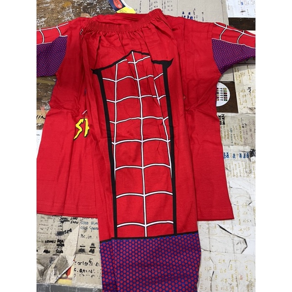 setelan baju celana kostum anak GO KIDS Spiderman panjang