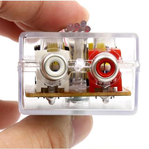 High To Low RCA Converter Audio Impedance Car Audio Auto Mobil Konverter Adapter 2 Jalur 2 Line Stereo