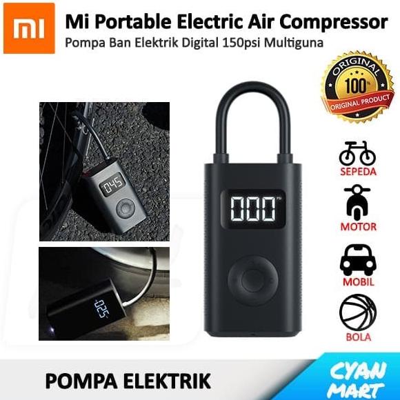 Pompa Sepeda Xiaomi Portable Compressor Pompa Ban Elektrik Original