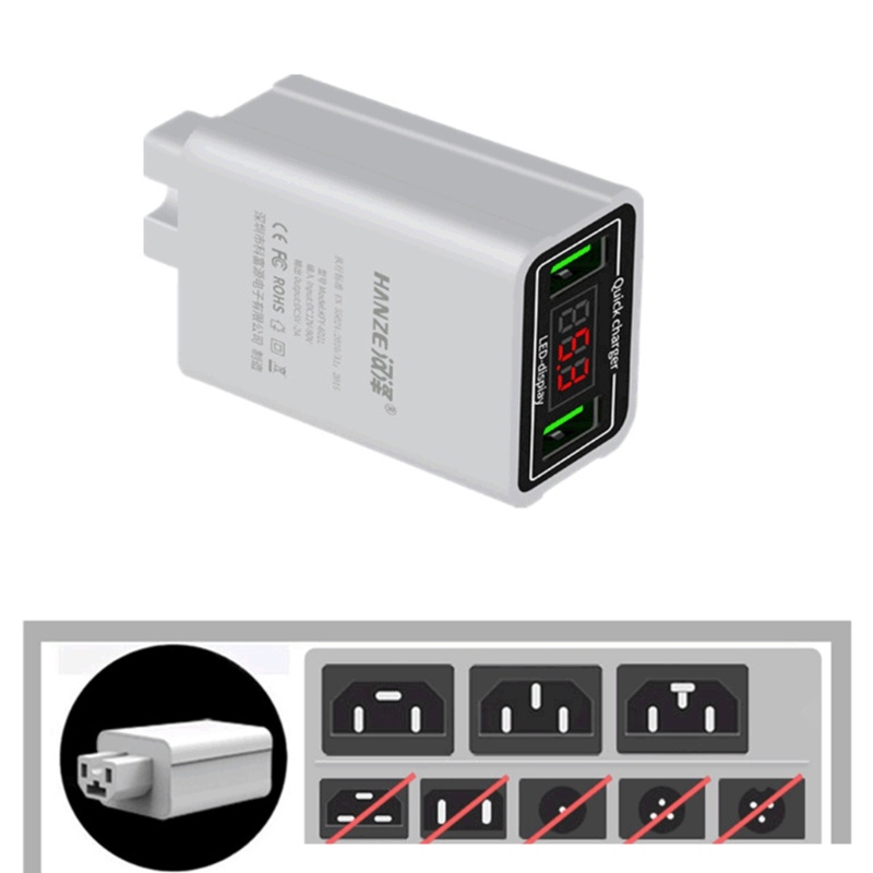 Zzz Adaptor Charger USB Portable 5V 2A Power Adapter Charger Handphone Dual-port Cocok Untuk Ponsel Tablet Wat