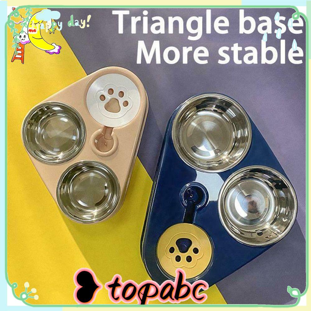 Top Dog Bowl Perlengkapan Hewan Peliharaan Mangkuk Ganda Mangkok Kucing Otomatis