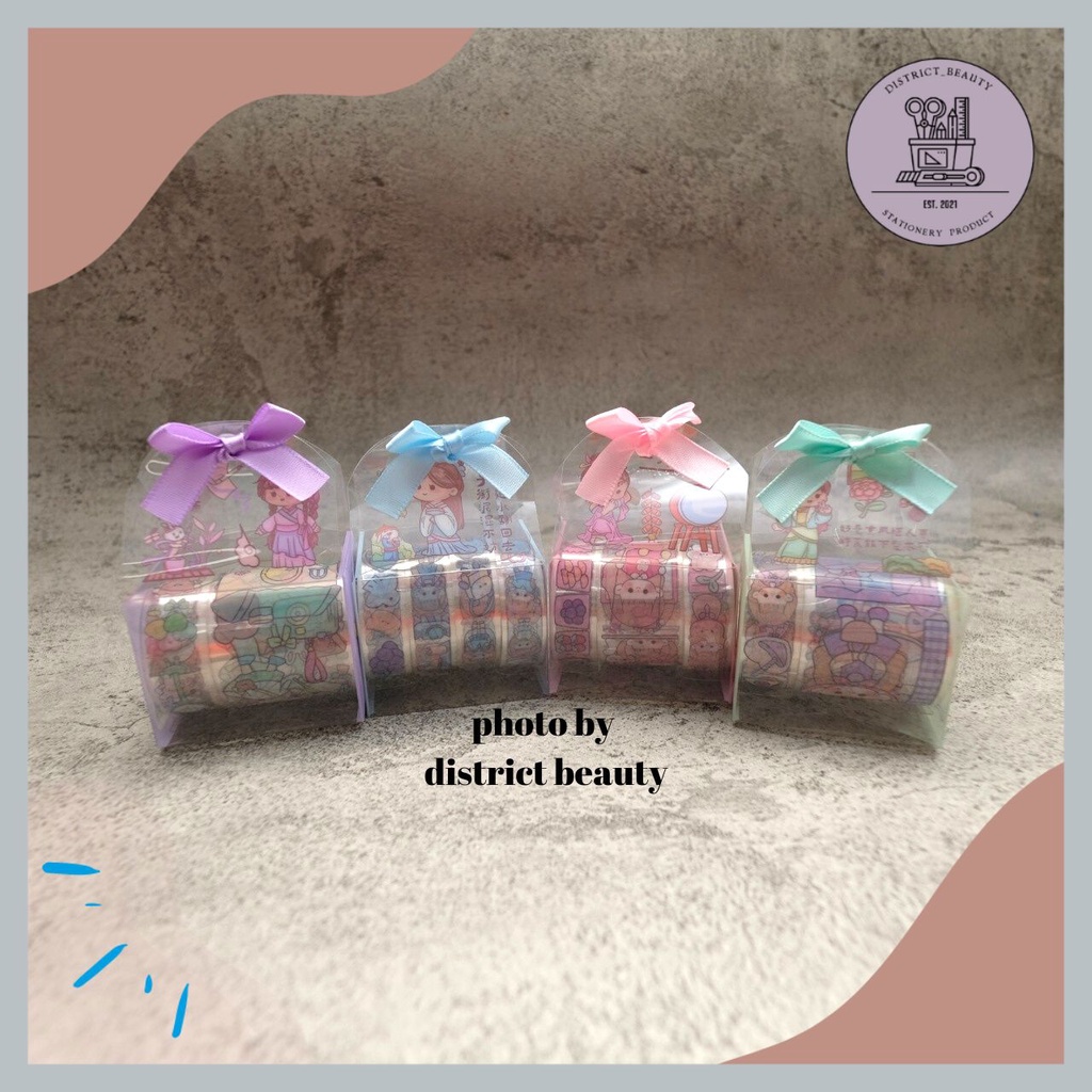

WASHITAPE HAMPERS GIFT WASHI TAPE TRANSPARAN MOTIF KARTUN LUCU jh-sc
