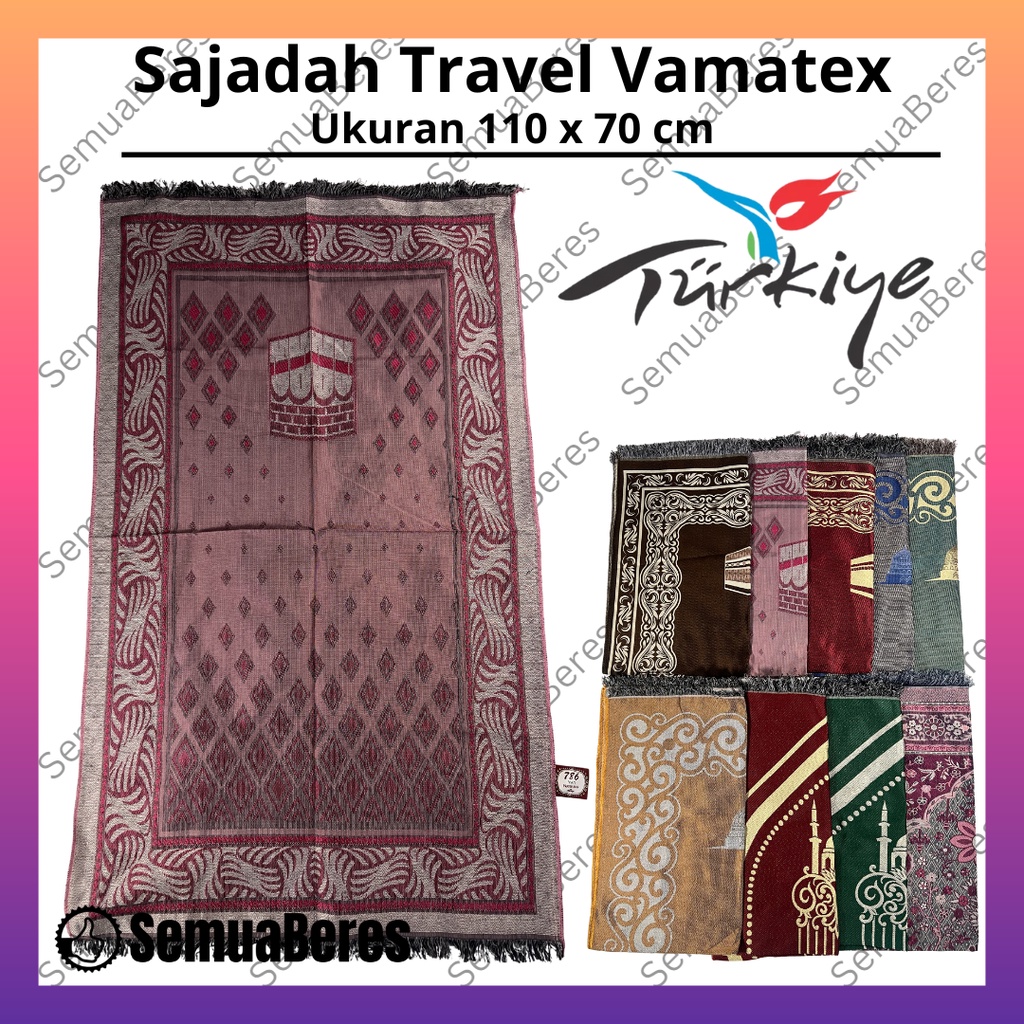 Sajadah Travel VAMATEX Besar 110x70 cm Oleh-oleh Haji