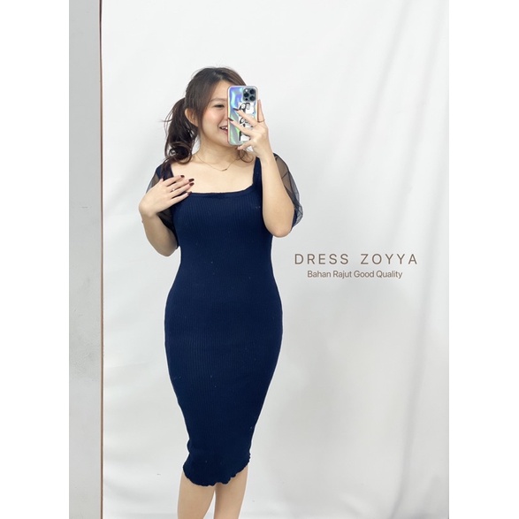 MDLV ~ Dress Zoyya Rajut combi Lace Bodycon