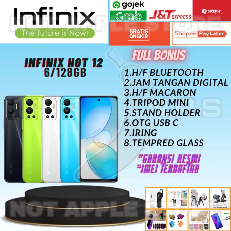 INFINIX HOT 12 RAM 6/128 NEW BARU GARANSI RESMI