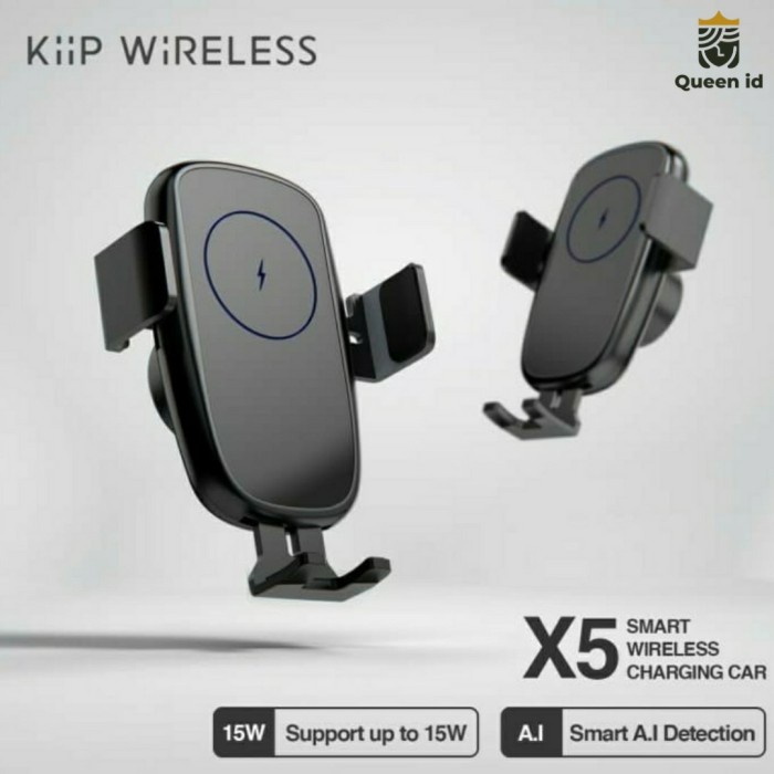 Charger Kiip X5 Car Holder Fast Wireless Charger 15W - Car Holder Stand Sensor