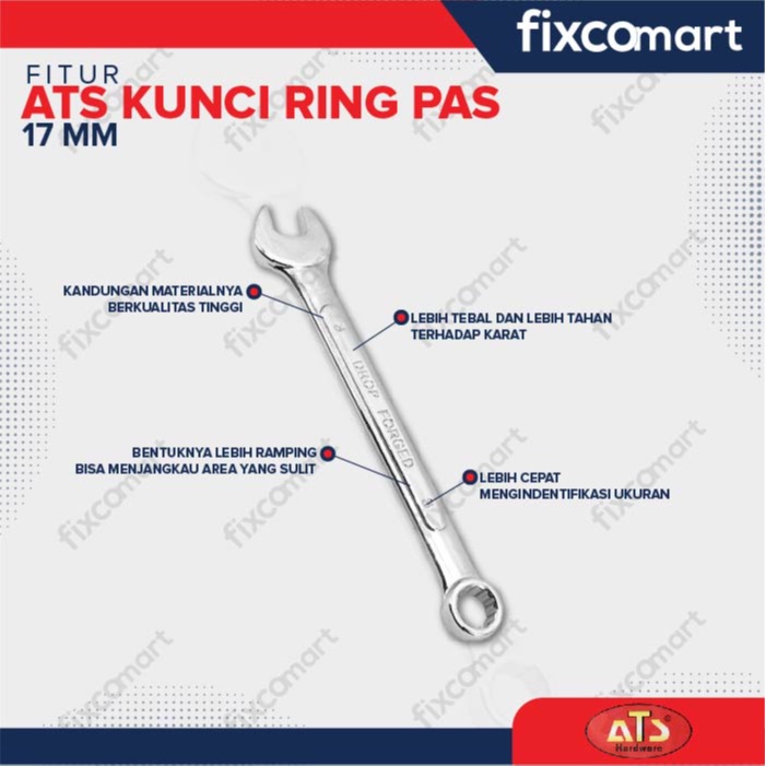 Kunci Ring Pas ATS 8 10 12 14 17 19 MM