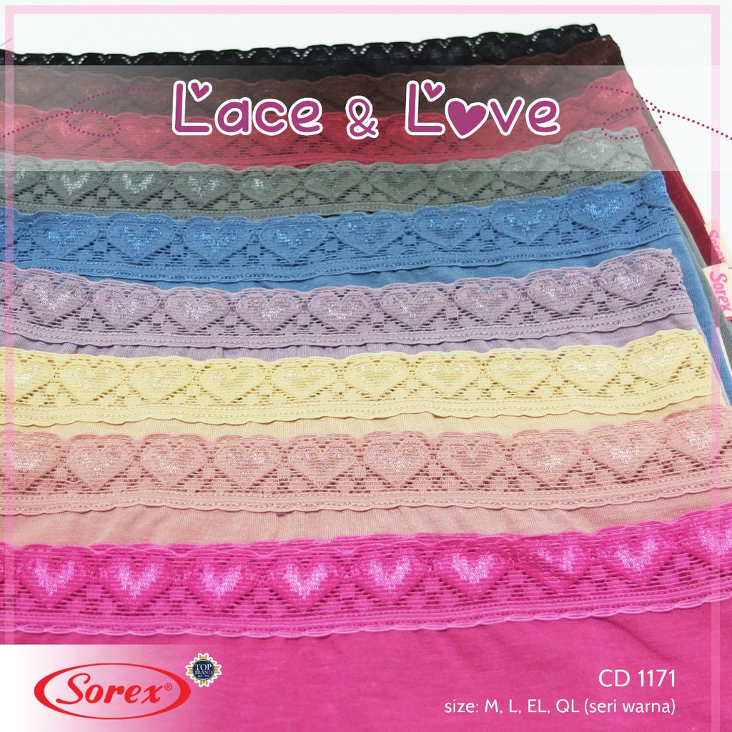Sorex Celana Dalam Wanita Midi Lace And Love Fine Fabric Comfort Fit Art 1171