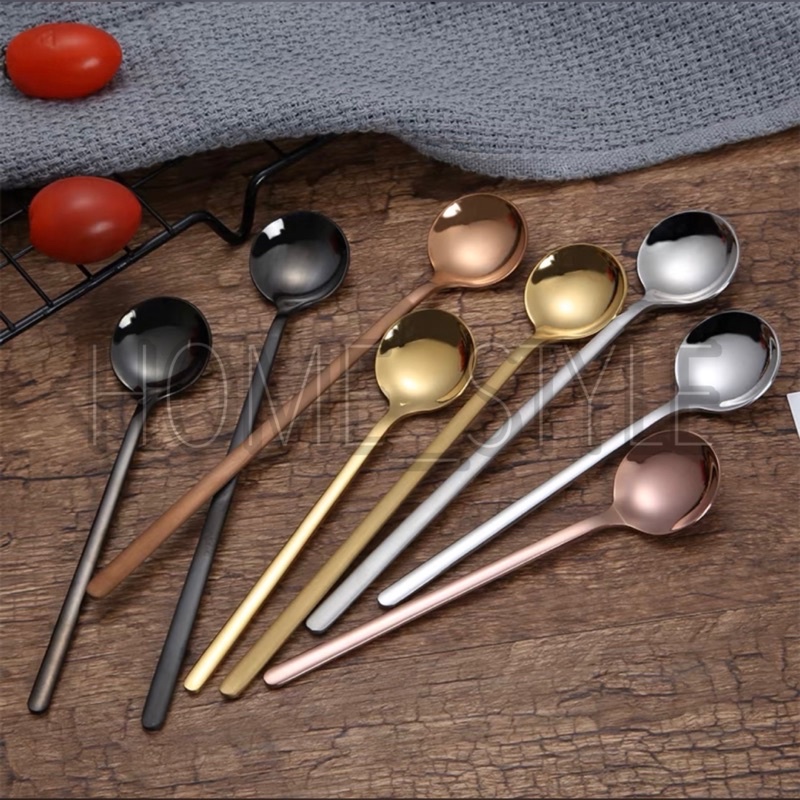 SENDOK TEH SENDOK KOPI GAGANG PANJANG SUS 304 STAINLESS STEEL FOOD GRADE / COFFEE SPOON PREMIUM QUALITY JRW0110