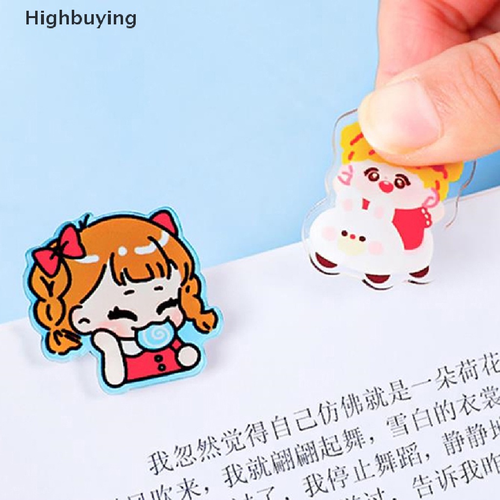 Hbid 1Pc Kartun Lucu Klip Akrilik Bookmark Pengikat Makanan Ringan Klip Penyegelan Kantor Foto Card Holder Aksesoris Glory