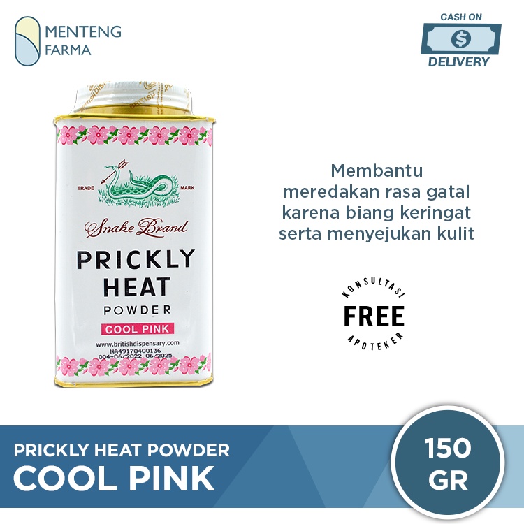 Prickly Heat Powder Cool Pink 150 Gram - Bedak Antiseptik Gatal &amp; Biang Keringat