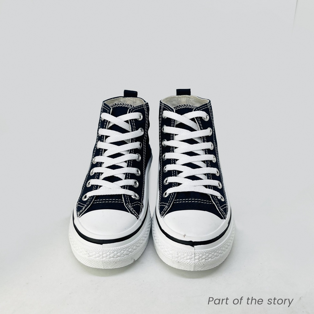 Sepatu Sneakers Canvas Wanita Sepatu sekolah Import Fashion Navy Unisex Sepatu Boots Gaya Trendy free Box Viola Shoes