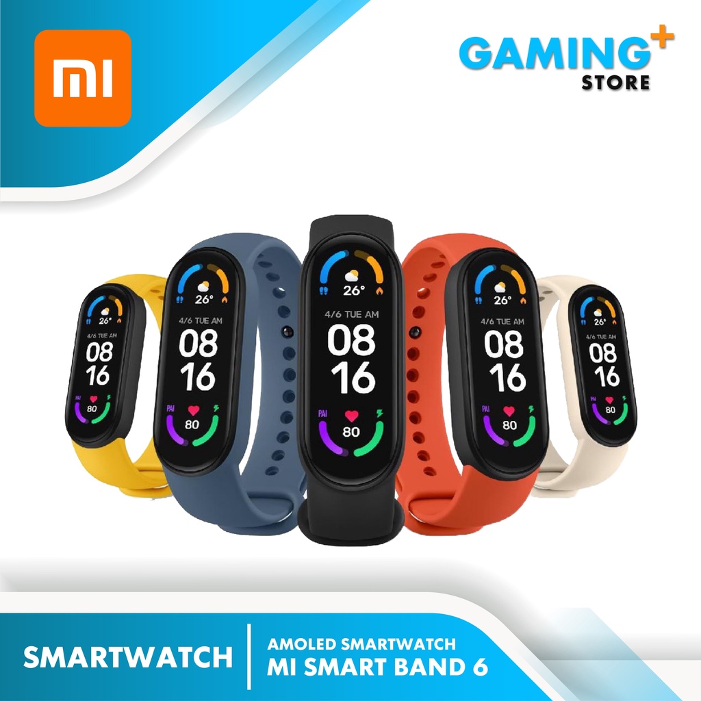 Mi Smart Band 6 Xiaomi Layar 1,56" Amoled Smartwatch - ORIGINAL