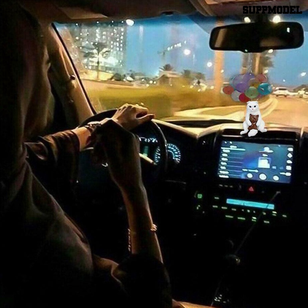 [Dekorasi] Balon Warna-Warni Ornamen Lucu Dekorasi Interior Mobil Akrilik Kucing Anjing Hiasan Gantung Untuk Kendaraan