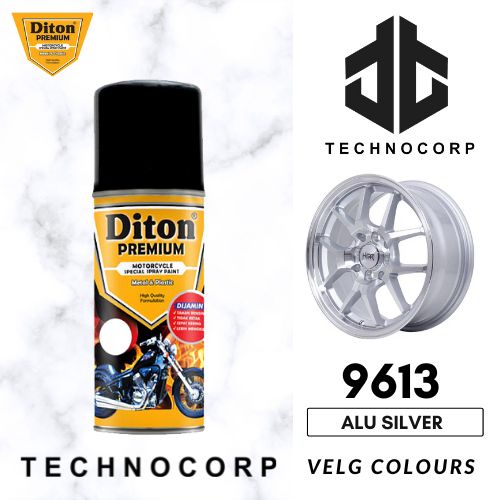 

Cat Semprot DITON PREMIUM 9613 ALU SILVER / VELG SILVER METALLIC