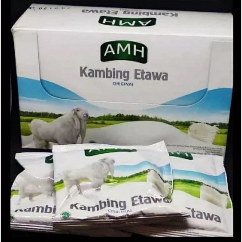 

Susu kambing Etawa Amh Vanila Original isi 10 Sachet
