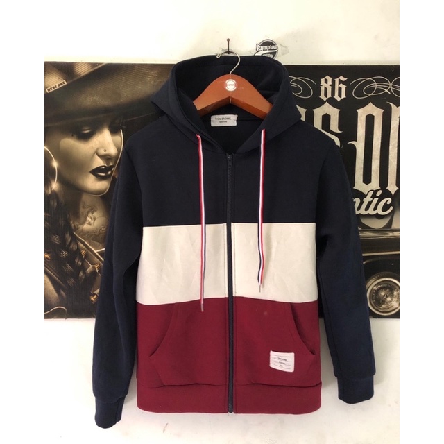 zip hoodie thom browne