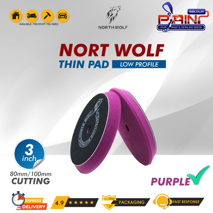 Thin Pad NORTHWOLF Cutting 3 inch Purple Busa Poles Mobil North Wolf