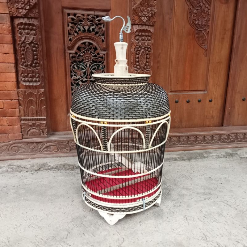 sangkar perkutut rotan tebok lepas