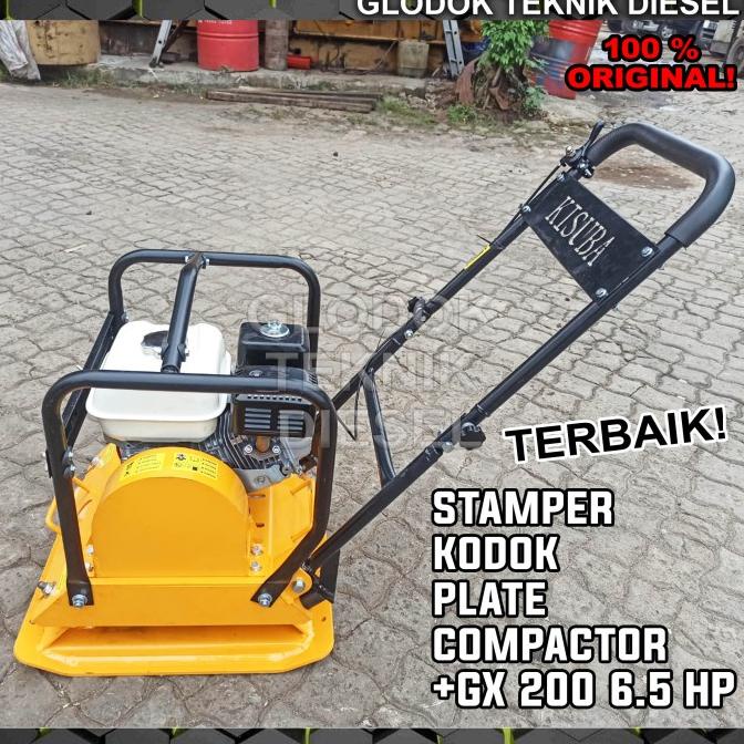 Stamper Kodok + Honda Gx 160 5.5 Hp Ori Plate Compactor Siap Pakai