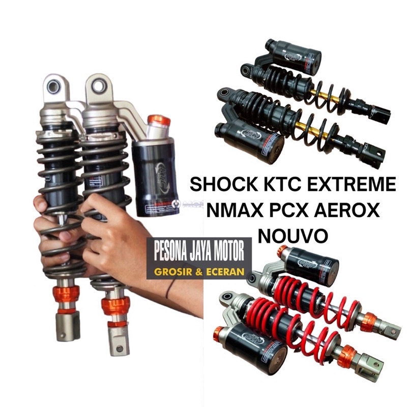 Shock Tabung Shockbreaker Model Tabung Atas Copy Ktc Extreme Buat Pcx 150 ,Adv 150 ,Nmax Old ,Nmax New ,Aerox 155 ,Nouvo