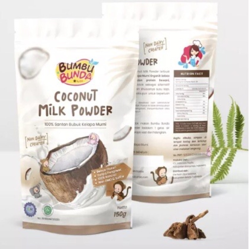 Bumbu Bunda santan by Elia Organic Coconut Milk Powder Santan Bubuk Organik 100% Kelapa Murni Non Pengawet Gluten Free Sumber Serat