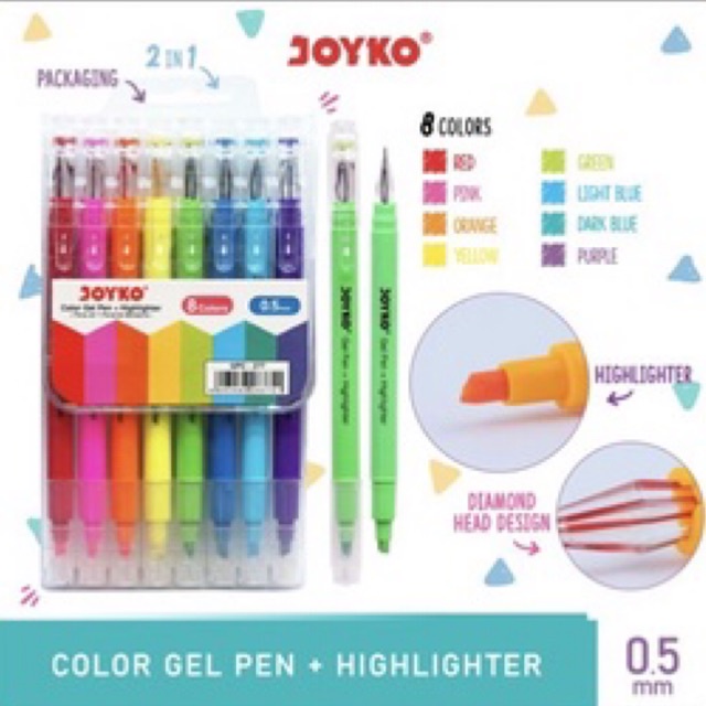 

Color Pen JOYKO GPC-277/Gel pen warna +higlither penanda