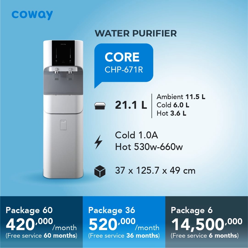 Water Purifier Coway Core CHP-671R