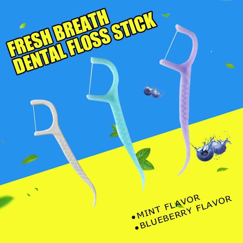 PESITRO Dental Floss Benang Gigi Pembersih Mint Flavor 100PCS LMT-559 ( Mughnii )