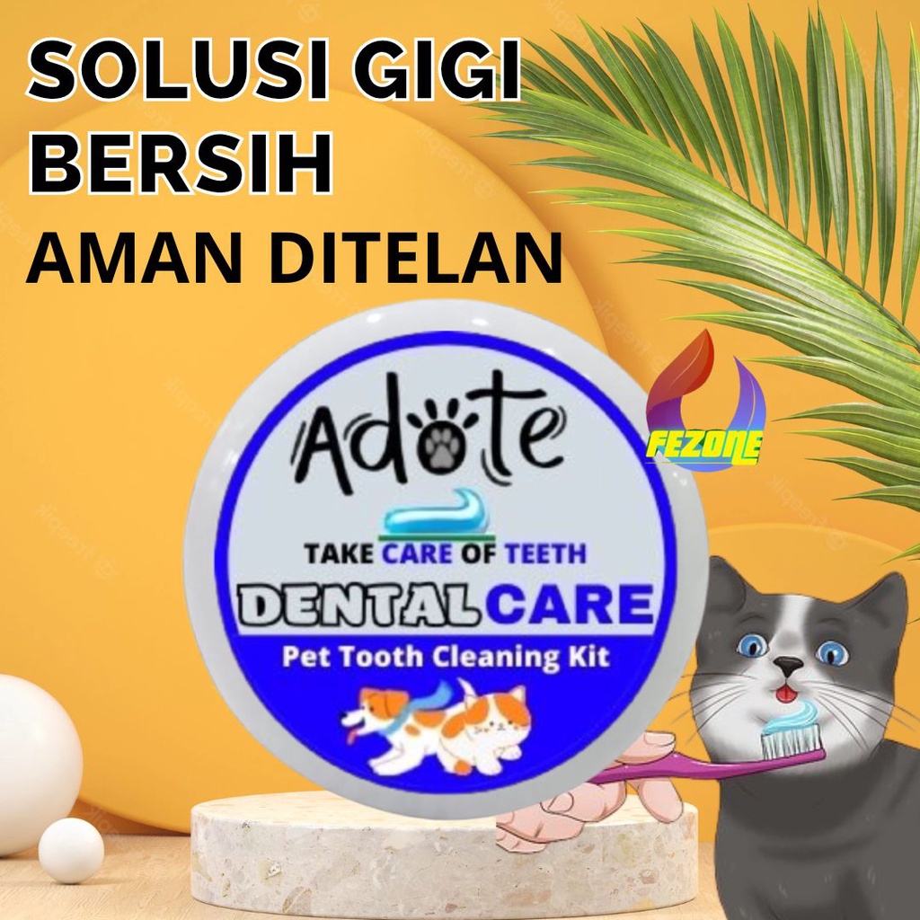 Pasta Gigi Odol Kucing Kitten Adult Dental Care Solusi Masalah Bau Mulut Merawat Gigi Hewan Peliharaan Aman Ditelan FEZONE