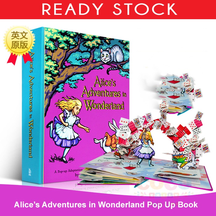 BISA COD Pop Up 3D Board Book Alice's Adventures in Wonderland Buku Anak Ready