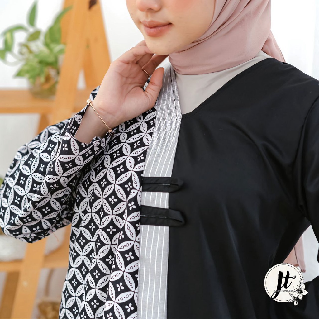 Baju Batik Wanita Modern M L XL XXL Atasan Batik Kerja Kantor Wanita Tunik Batik Seragam Batik Modern