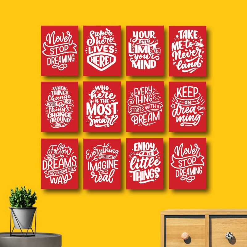 Hiasan Dinding Quotes Motivasi Pajangan Ruang Kerja Wall Decor Poster Motivasi