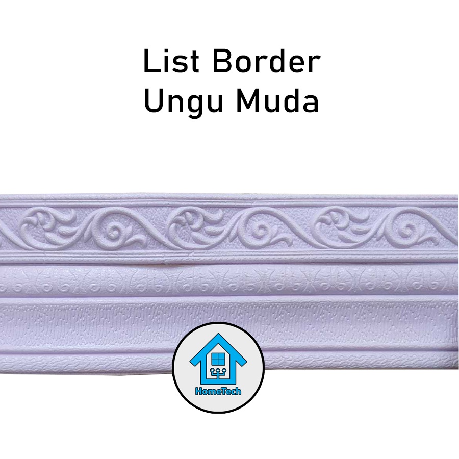 HT Wallpaper Foam List Ungu Muda Wallborder Foam 3D