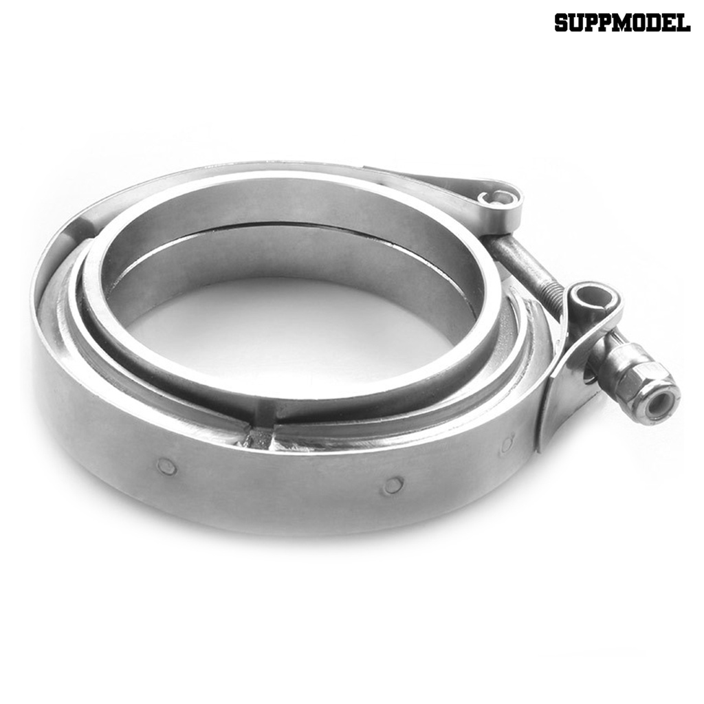 [Auto] 2.5 inch V Band Flange Clamp Modifikasi Bagian Anti Karat Turbo Exhaust Flange Clamp Untuk Mobil